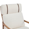 thumbnail image 4 of Christopher Knight Home Mid-Century Modern Accent Chair, Solid Wood Frame with High Back, Beige Boucle Cushions, 4 of 9