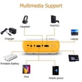 thumbnail image 2 of Mini proyector compatible con LANKEY 1080P para uso en exteriores Compatible con HDMI USB Laptop iOS y teléfono Android Lankey mini proyector, 2 of 7