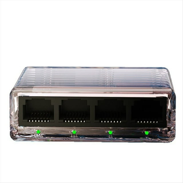 Gigabit Network Switch 1000Mbps RJ45 LAN Hub Adapter Internet Splitter Auto /MDIX Ethernet Switcher for Wifi Router,1 * Network Switch 1 * USB Cable,Transparent Gray