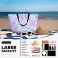 thumbnail image 5 of Wukai Rainbow Scales Print Zipper Bag,large Beach Tote Bag,Waterproof Sandproof Bag,Grocery and Picnic Tote Travel Bag, 5 of 5