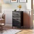 thumbnail image 6 of Dresser for Bedroom Nightstand Small Dressers Chest of Drawers End Table for Living Room, Closet Dresser with 3 Storage Drawers Organizer Clothes, Charcoal Black, 6 of 7