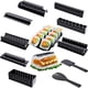 thumbnail image 1 of Kit para hacer sushi para principiantes, 10 piezas de plástico para hacer sushi, herramienta completa con 8 formas de molde para rollos de arroz de sushi Sincero Hogar, 1 of 8