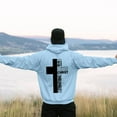 thumbnail image 2 of Male Long Sleeve Hooded Sweatshirt Solid Color Back Print Sweatshirt, 2 of 5