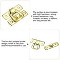thumbnail image 5 of Uxcell 2 Pack Hasp Clasp Latch Lock, 30 x 18mm Decorative Retro Toggle Latch, Gold, 5 of 6