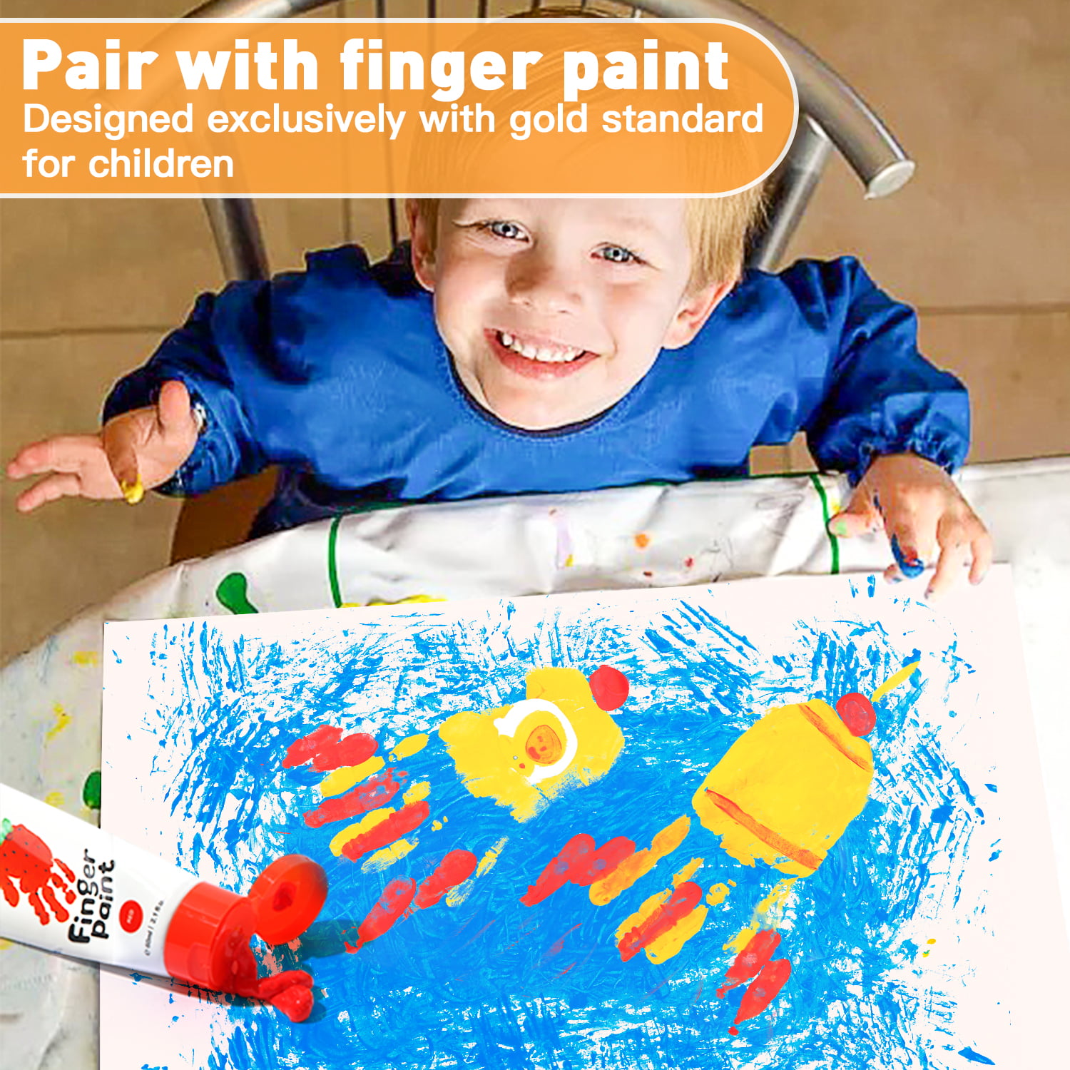 Funny Finger Painting for Toddlers 1-3, 25 Colors, Non Toxic and Safe Finger  Painting Kit and Book, Easy to Clean and Mess Free, Children”s Painting  Supplies, Gifts for Kids –  –