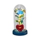thumbnail image 1 of Flor de rosa de iluminación artificial en cúpula de vidrio Elegante Presente Batería Operada, 1 of 8