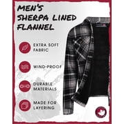 CANADA WEATHER GEAR Men's Sweatshirt - Plaid Sherpa Lined Fleece Long Sleeve Shirt for Men (M-XXL)
