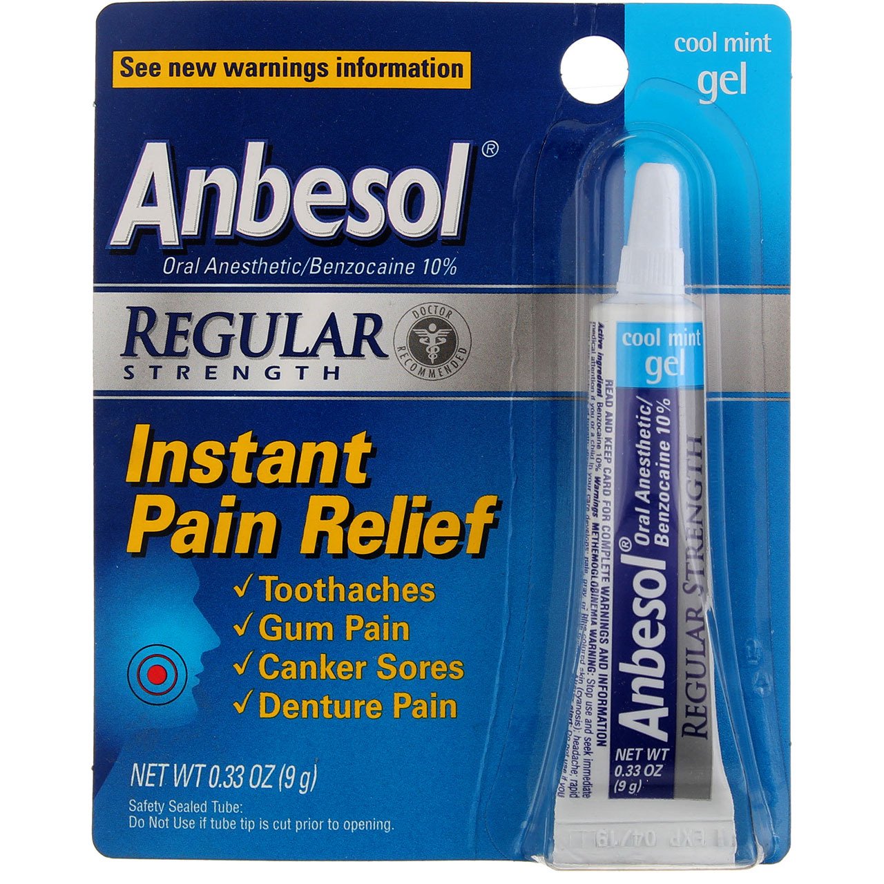 Anbesol® Regular Strength Oral Anesthetic Gel 0.33 oz. Pack
