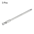 thumbnail image 3 of Uxcell 3pcs Ball End Hex Screwdriver Bit 4mm Size 1/4" Hex Shank 4" Long Magnetic Metric Hex Screw Driver Bits, 3 of 6