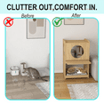 thumbnail image 2 of Cat Feeding Station for Water Fountain & Food, Cat Feeding Table with Spill-Proof Mat, 2 of 7