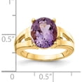 thumbnail image 5 of 14K Yellow Gold 11X9mm Oval Amethyst Ring (Size 6) Made In United States y4546am, 5 of 5