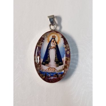 Diyalo 3-Hole St Benedict/Our Lady Medal/Our Lady Of Guadalupe/Virgin Mary/Christ Jesus Rosary Centerpiece Connector For DIY Prayer Chaplet Necklace Jewelry Making Part (Blue Medal-10pcs