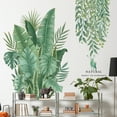 thumbnail image 5 of Calcomanías de pared de hojas de plátano, plantas tropicales, pelar y pegar, decoración de pared DIY, decoración del hogar para sala de estar y dormitorio, 5 of 5
