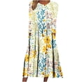 thumbnail image 1 of Otoño e invierno de mujer casual cuello redondo manga larga plegable sólido con vestidos de bolsillo Fridja  yut2286, 1 of 1