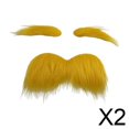 thumbnail image 1 of Bigote falso,Juego de bigotes falsos autoadhesivos Bigotes novedosos,Barbas postizas Cejas Bigotes postizos Pegar,Suministros para fiestas de disfraces de cosplay de Halloween, 1 of 8