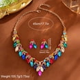 thumbnail image 2 of TAZAG luxury earrings necklace two-piece set full of diamonds fashion set chain bridal dress wedding banquet accessories, 2 of 5
