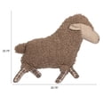 thumbnail image 2 of Creative Co-Op Faux Sherpa Sheep Shaped Pillow, Brown, 2 of 3