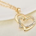 thumbnail image 4 of Amante Novia Doble Colgante de de Imitación Cadena Joyas Oro, 4 of 9