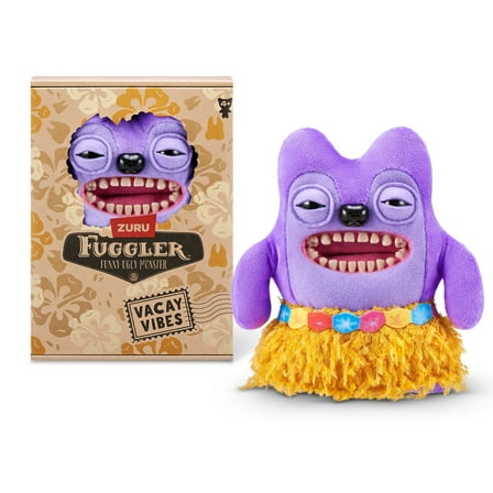 Fuggler Vacay Vibes 9 inch (Greedy Grinner), Funny Ugly Monster Soft Plush Collectible Toy by ZURU