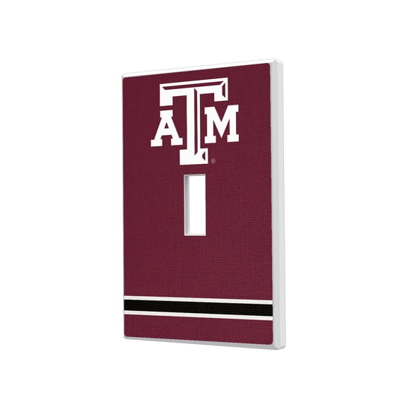 Texas A&M Aggies Stripe Design Single Toggle Light Switch Plate