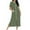 Army Green, variant on Dasayo Loose Night Gowns for Women Hospital Short Sleeve Zip up Nightgown Side Split Graphic Sleepwear Women Sleepwear L