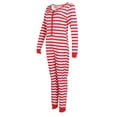 thumbnail image 4 of SUNSIOM Combinaison Slim Manches Longues en Pyjama à Rayures de Noël pour Femme, 4 of 5