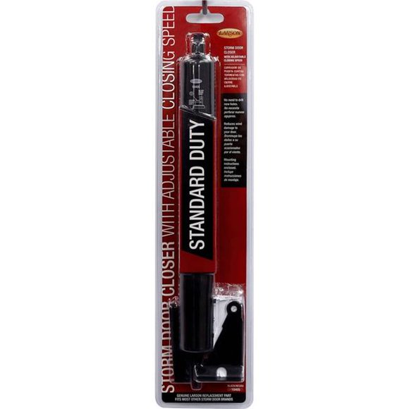Larson 5035243 Standard Duty Grade-5 Aluminum Pneumatic Door Closer, Black