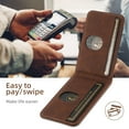 thumbnail image 3 of Dteck 2 in 1 Detachable Wallet Case for Samsung Galaxy S24 Ultra,Magnetic Leather Case with Removable Card Holder Wallet Compatible with MagSafe Shockproof Kickstand Back Cover,Brown, 3 of 6