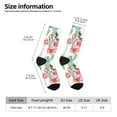 thumbnail image 2 of Disketp Flamingo Flower Unisex Crew Socks Lightweight Breathable Ventilation Ankle Socks, Mid-calf socks for Daily, 2 of 6