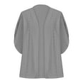thumbnail image 4 of Women's Kimono Cardigan 3/4 Sleeve - Eyelet Beach Cover up Vacation Top | Baberdicy | Womens Kimono Cardigans Eyelet Bathing Suit Cover up Solid Beach (Grey | S), 4 of 5