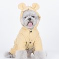 thumbnail image 4 of Reheyre Super Soft Breathable Pet Clothes - Polyester Peach Skin Winter Hooded Coat - Four Legs - Ideal for Autumn, 4 of 8
