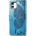 thumbnail image 3 of Compatible with iPhone 11 Wallet Case for Women, Leather Flip Folio with Kickstand Magnetic and Card Holder Protective Case for iPhone 11 Butterfly Blue SD, 3 of 17