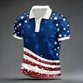 thumbnail image 2 of RMGVDSD Men's Polo Shirts 4th of July Shirt 250th Anniversary USA Polo Shirt Fashion Classic Collared Shirt Patriotic Independence Day Shirts Tops Comfort Golf Shirts, 2 of 3
