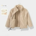 thumbnail image 2 of FAOWME Girls Toddler Full Zip Jacket Coats Tops Khaki 14-16 Years, 2 of 3