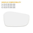 thumbnail image 2 of Driver Left Side Car Mirror Glass w/ Adhesive for Volvo S60 S80 V70 2004-2006, 2 of 6
