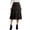 01# Black, variant on Women's Faux Suede A-Line Maxi Skirt High Wrap Elastic Waist Casual Flowy Midi Length Fall Winter Office Party Boho Chic Solid S-XL