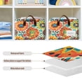 thumbnail image 6 of 2 Pack Collapsible Storage Bins Fabric Shelf Baskets with Handles Closet Organizer Colorful Bohemian Geometry 16.9x11.4x7.7, 6 of 8