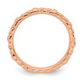 thumbnail image 2 of 925 Sterling Silver Rose Gold Cable Stackable Ring Fancy/, 2 of 8