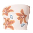 thumbnail image 1 of GDREDA Débardeurs à Col Rond pour Femmes Mode Aguichant Imprimé Sans Manches Dos Nu avec Poitrine Haut Décontracté Débardeurs & Camisoles pour Femmes Blanc,TP, 1 of 2