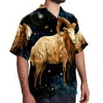thumbnail image 2 of Aries Constellation Men's Casual Short Sleeve Button Down Shirts - Printed Summer Beach Tops for Men and Women, 2 of 6