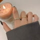 thumbnail image 1 of Anillo de traje femenino retro nicho personalidad anillo de perla anillo estilo frío alto sentido joyería de mano, 1 of 6