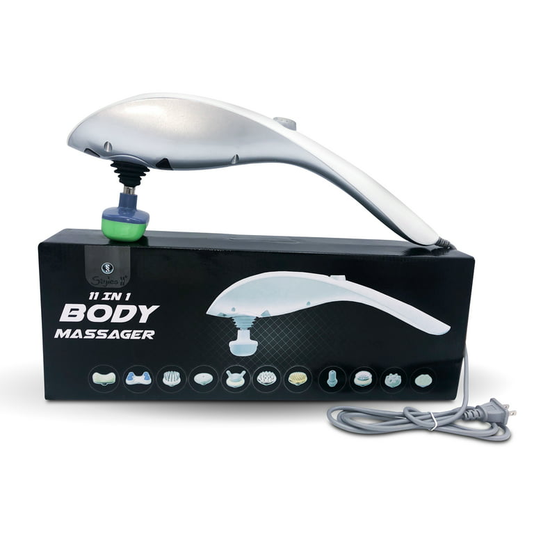 Styles II Infrared Percussion 11-in-1 Body Massager - Great At-Home Spa  Machine for Neck, Back, Shoulder, Waist, Feet - Suitable for All, Comes  with 11 Pcs Massage Head Attachments 