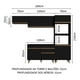 thumbnail image 3 of Madesa Gabinete de Cocina Completa Integral 260 cm Reims Negro 08, 3 of 10