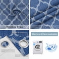 thumbnail image 4 of Dark Blue Morocco Blackout Curtains for Bedroom/Living Room, Thermal Insulated Kitchen Curtains, Ethnic Abstract Geometric Quatrefoil Grid Grommet Darkening Window Treatment Drapes 52"x72"x2, 4 of 8