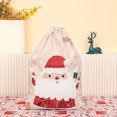 thumbnail image 4 of HEVIRGO Large Capacity Adjustable Christmas Bag Santa Claus Elk Pattern Canvas Gift Drawstring Bag Party Supplies, 4 of 10