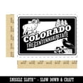 thumbnail image 2 of Colorado Centennial Rocky Mountain Columbine Bighorn Sheep Lark Bunting United States Rectangle Rubber Stamp Stamping Scrapbooking Crafting - Small 1.7in, 2 of 7
