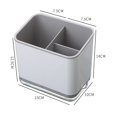 thumbnail image 2 of Utensil Holder Plastic Lightweight Flatware Caddy Cutlery Caddy with Drain Tray, 2 of 10