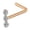 Rose gold, variant on QIQUWOHUL Stainless Steel Nose Rings Hoop Studs Body Piercing Jewelry Nose Ring Hoop For Women,Nostril Piercing Jewelry