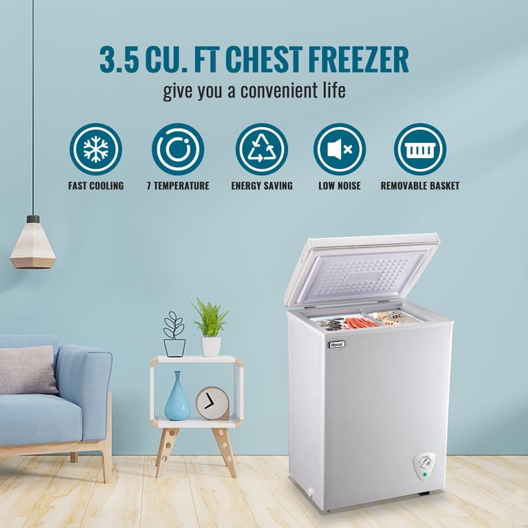 Freezer, Chest ft cu 3.5 WANAI fuwafuwa③ Black, R600a Energy-Saving テーブル・机