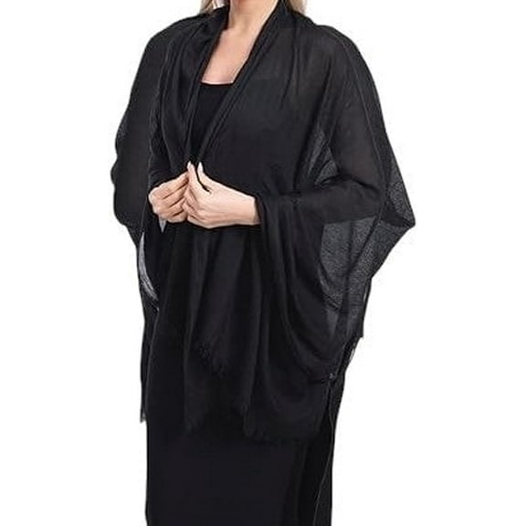Women's Lightweight Linen-Like Sheer Summer Scarves in Rich Colors